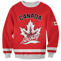 Custom Canada 2026 Hockey Sweatshirt Team Maple Leaf Red Version - Wonder Print Shop