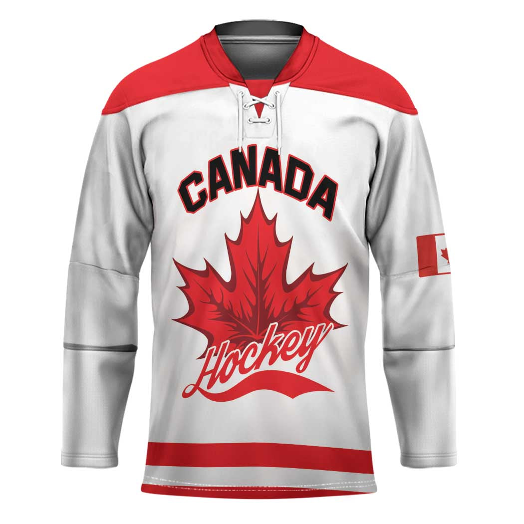 Custom Canada 2026 Hockey Hockey Jersey Team Maple Leaf White Version - Wonder Print Shop