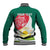 Bangladesh Independence Day Baseball Jacket Royal Bengal Tiger With Water Lily - Wonder Print Shop