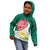 Bangladesh Independence Day Kid Hoodie Royal Bengal Tiger With Water Lily - Wonder Print Shop