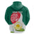 Bangladesh Independence Day Zip Hoodie Royal Bengal Tiger With Water Lily - Wonder Print Shop