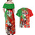 Iran Republic Day Couples Matching Off Shoulder Maxi Dress and Hawaiian Shirt Asiatic Lion With Tulip Flower - Wonder Print Shop