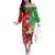 Iran Republic Day Family Matching Off Shoulder Long Sleeve Dress and Hawaiian Shirt Asiatic Lion With Tulip Flower - Wonder Print Shop