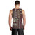 Persian Patchwork Pattern Men Tank Top Unique Brown - Wonder Print Shop