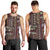 Persian Patchwork Pattern Men Tank Top Unique Brown - Wonder Print Shop