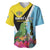 Personalized Saint Lucia Independence Day Baseball Jersey Tropical Amazona Versicolor