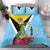 Saint Lucia Independence Day Bedding Set Tropical Amazona Versicolor