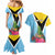 Personalized Saint Lucia Independence Day Couples Matching Mermaid Dress and Hawaiian Shirt Tropical Amazona Versicolor