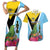 Personalized Saint Lucia Independence Day Couples Matching Short Sleeve Bodycon Dress and Hawaiian Shirt Tropical Amazona Versicolor