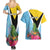 Personalized Saint Lucia Independence Day Couples Matching Summer Maxi Dress and Hawaiian Shirt Tropical Amazona Versicolor