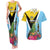 Personalized Saint Lucia Independence Day Couples Matching Tank Maxi Dress and Hawaiian Shirt Tropical Amazona Versicolor