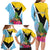 Personalized Saint Lucia Independence Day Family Matching Long Sleeve Bodycon Dress and Hawaiian Shirt Tropical Amazona Versicolor