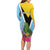 Personalized Saint Lucia Independence Day Family Matching Long Sleeve Bodycon Dress and Hawaiian Shirt Tropical Amazona Versicolor