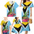 Personalized Saint Lucia Independence Day Family Matching Mermaid Dress and Hawaiian Shirt Tropical Amazona Versicolor