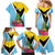 Personalized Saint Lucia Independence Day Family Matching Mermaid Dress and Hawaiian Shirt Tropical Amazona Versicolor