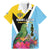 Personalized Saint Lucia Independence Day Family Matching Mermaid Dress and Hawaiian Shirt Tropical Amazona Versicolor