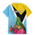 Personalized Saint Lucia Independence Day Family Matching Mermaid Dress and Hawaiian Shirt Tropical Amazona Versicolor