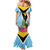 Personalized Saint Lucia Independence Day Family Matching Mermaid Dress and Hawaiian Shirt Tropical Amazona Versicolor