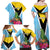 Personalized Saint Lucia Independence Day Family Matching Off Shoulder Maxi Dress and Hawaiian Shirt Tropical Amazona Versicolor