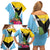 Personalized Saint Lucia Independence Day Family Matching Off Shoulder Short Dress and Hawaiian Shirt Tropical Amazona Versicolor