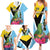 Personalized Saint Lucia Independence Day Family Matching Summer Maxi Dress and Hawaiian Shirt Tropical Amazona Versicolor