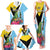 Personalized Saint Lucia Independence Day Family Matching Tank Maxi Dress and Hawaiian Shirt Tropical Amazona Versicolor