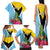 Personalized Saint Lucia Independence Day Family Matching Tank Maxi Dress and Hawaiian Shirt Tropical Amazona Versicolor