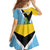 Personalized Saint Lucia Independence Day Kid Short Sleeve Dress Tropical Amazona Versicolor