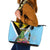 Saint Lucia Independence Day Leather Tote Bag Tropical Amazona Versicolor