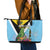 Saint Lucia Independence Day Leather Tote Bag Tropical Amazona Versicolor