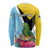 Personalized Saint Lucia Independence Day Long Sleeve Shirt Tropical Amazona Versicolor