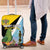 Saint Lucia Independence Day Luggage Cover Tropical Amazona Versicolor