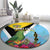 Saint Lucia Independence Day Round Carpet Tropical Amazona Versicolor - Wonder Print Shop