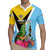 Personalized Saint Lucia Independence Day Rugby Jersey Tropical Amazona Versicolor - Wonder Print Shop