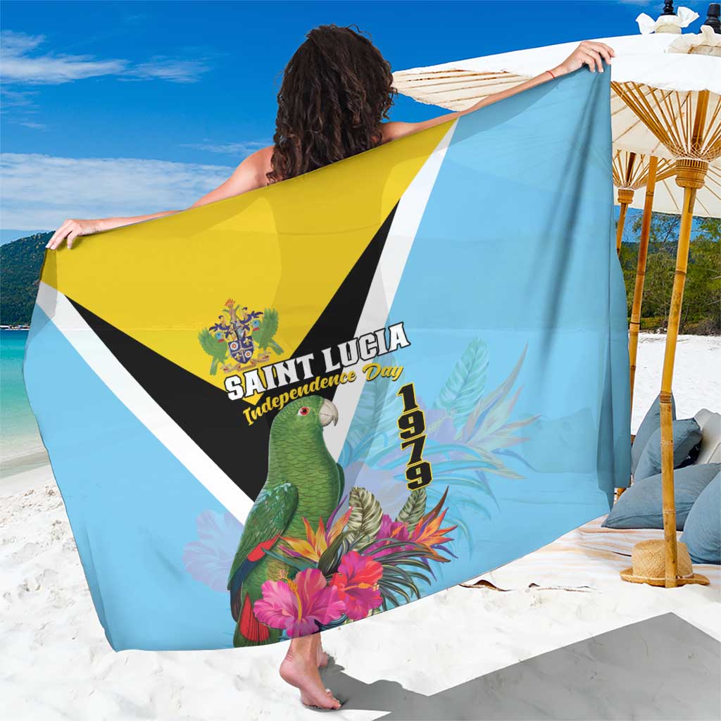 Saint Lucia Independence Day Sarong Tropical Amazona Versicolor - Wonder Print Shop