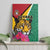 Guyana Canvas Wall Art Jaguar Tropical Flowers