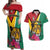 Personalized Guyana Couples Matching Off Shoulder Maxi Dress and Hawaiian Shirt Jaguar Tropical Flowers