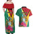 Personalized Guyana Couples Matching Off Shoulder Maxi Dress and Hawaiian Shirt Jaguar Tropical Flowers