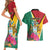 Personalized Guyana Couples Matching Short Sleeve Bodycon Dress and Hawaiian Shirt Jaguar Tropical Flowers