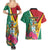 Personalized Guyana Couples Matching Summer Maxi Dress and Hawaiian Shirt Jaguar Tropical Flowers