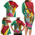 Personalized Guyana Family Matching Long Sleeve Bodycon Dress and Hawaiian Shirt Jaguar Tropical Flowers