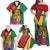 Personalized Guyana Family Matching Off Shoulder Maxi Dress and Hawaiian Shirt Jaguar Tropical Flowers