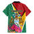 Personalized Guyana Family Matching Off Shoulder Short Dress and Hawaiian Shirt Jaguar Tropical Flowers