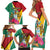 Personalized Guyana Family Matching Short Sleeve Bodycon Dress and Hawaiian Shirt Jaguar Tropical Flowers