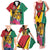 Personalized Guyana Family Matching Tank Maxi Dress and Hawaiian Shirt Jaguar Tropical Flowers