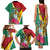 Personalized Guyana Family Matching Tank Maxi Dress and Hawaiian Shirt Jaguar Tropical Flowers