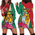 Personalized Guyana Hoodie Dress Jaguar Tropical Flowers