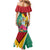 Personalized Guyana Mermaid Dress Jaguar Tropical Flowers