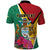 Personalized Guyana Polo Shirt Jaguar Tropical Flowers