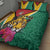 Guyana Quilt Bed Set Jaguar Tropical Flowers - Wonder Print Shop